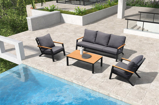 2024 Designer 4 Pieces Lounge Set Outdoor Living