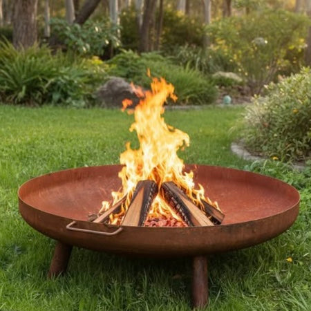 Large Rustic 90cm Diameters Wok Style Firepit DRYV-FP001