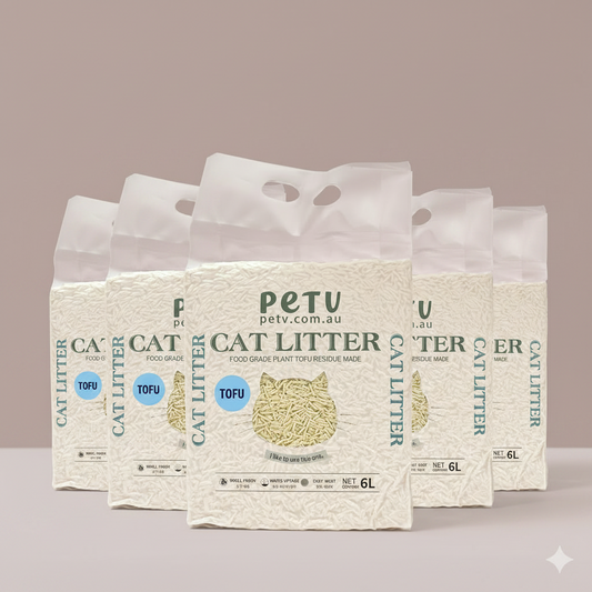 5x Bags PETV Tofu cat litter 6L ($8 / Bag)Gen4 Dust-Free and Natural Clumping Tofu-Based Formula for Easy Cleanup