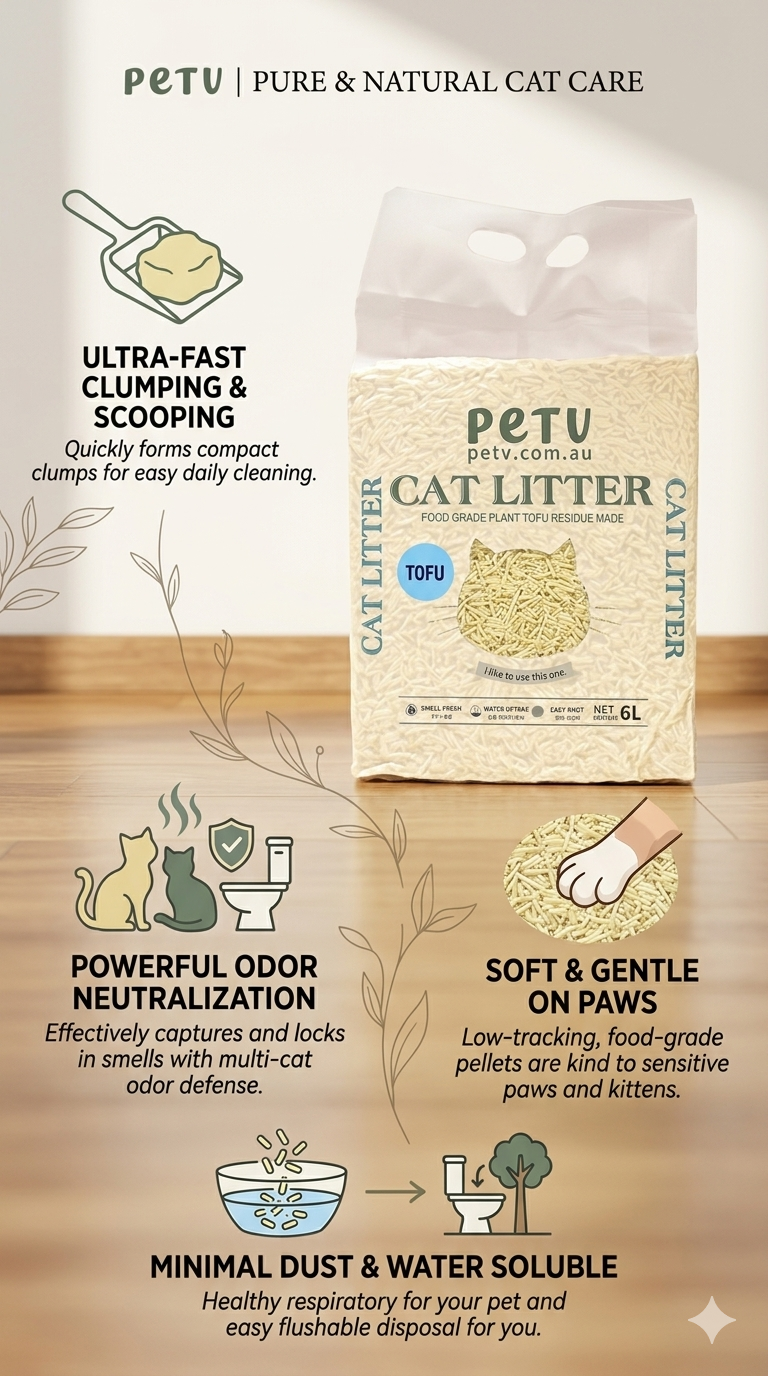 PETV Tofu cat litter 6L